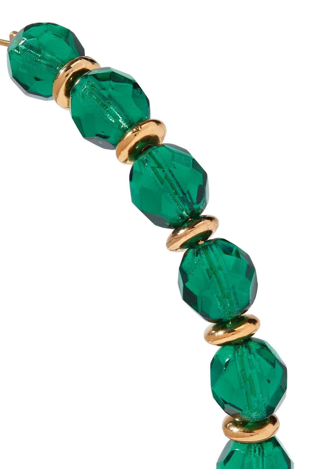 KENNETH JAY LANE Gold-plated beaded hoop earrings