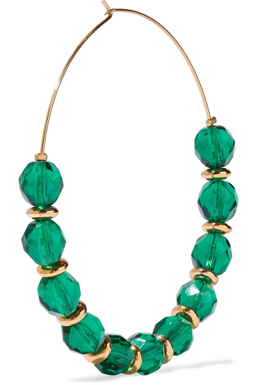 KENNETH JAY LANE Gold-plated beaded hoop earrings