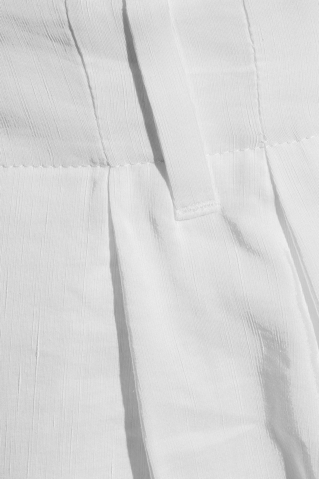 FORTE_FORTE Pleated shantung shorts
