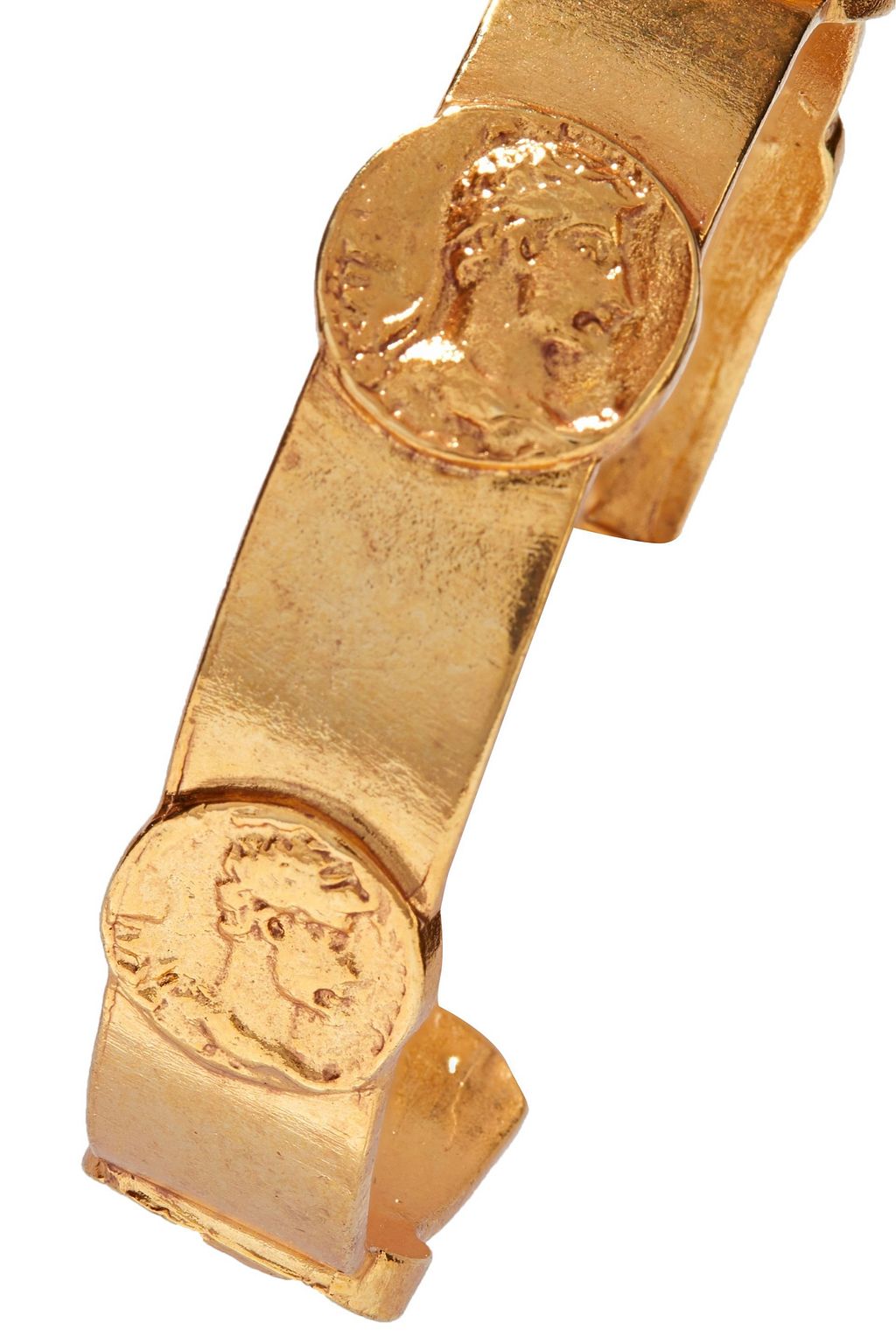 OSCAR DE LA RENTA Gold-tone hoop earrings