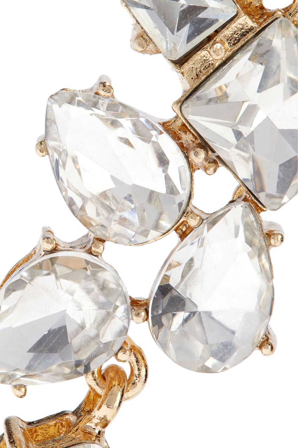 KENNETH JAY LANE Gold-plated crystal earrings