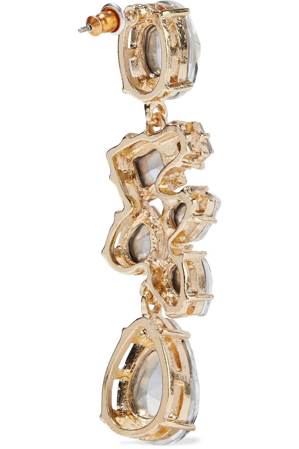 KENNETH JAY LANE Gold-plated crystal earrings