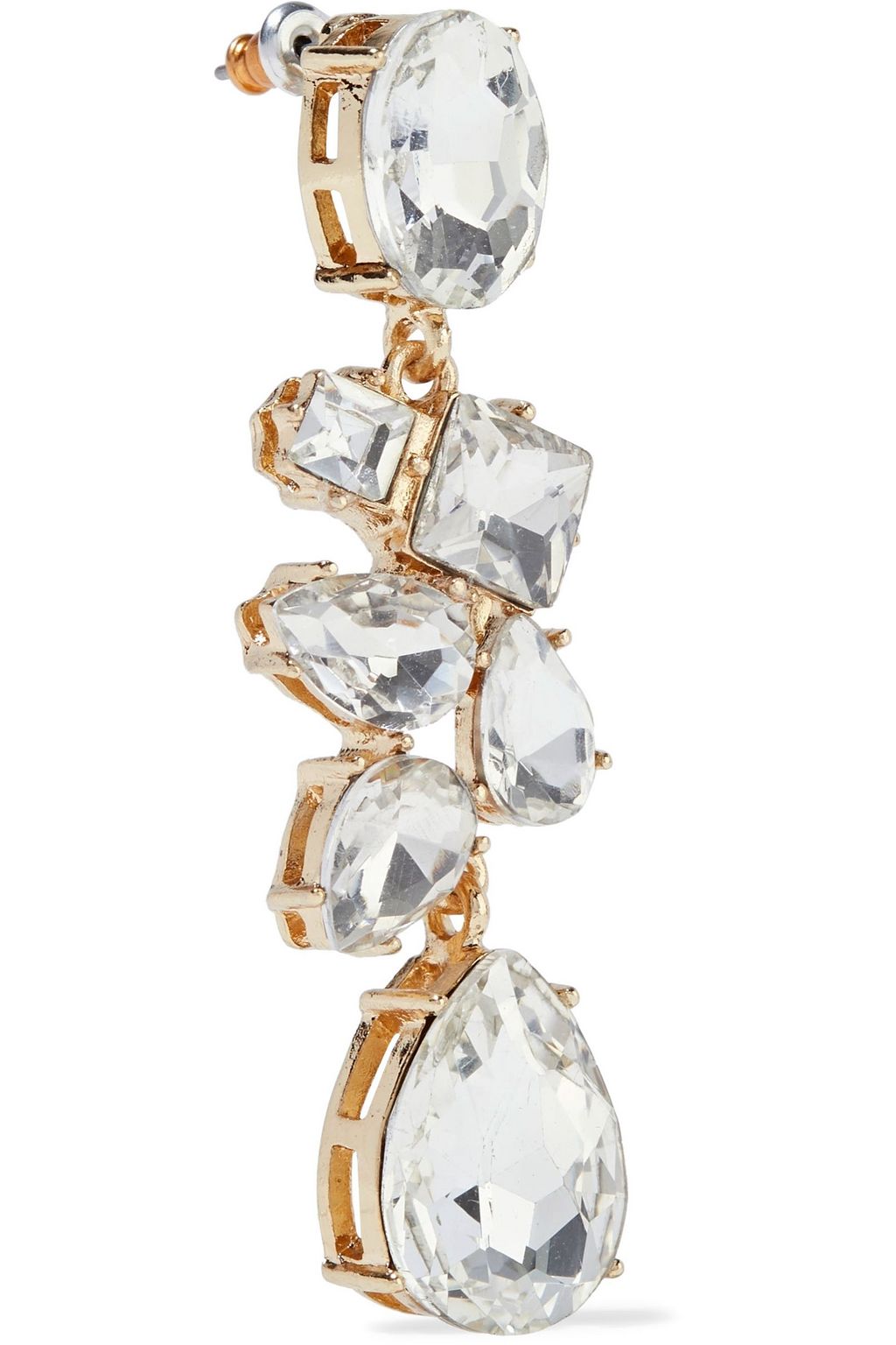 KENNETH JAY LANE Gold-plated crystal earrings