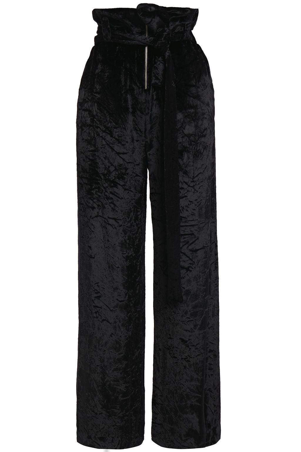 crushed velvet wide leg pants