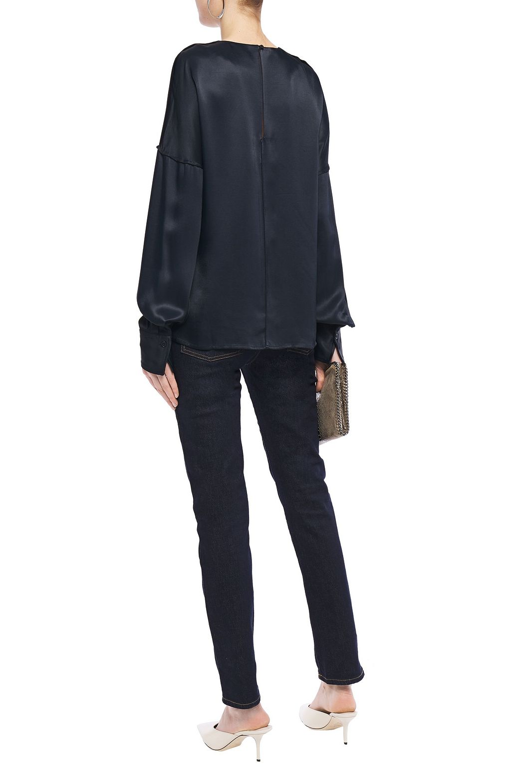 EQUIPMENT Draped satin-twill blouse