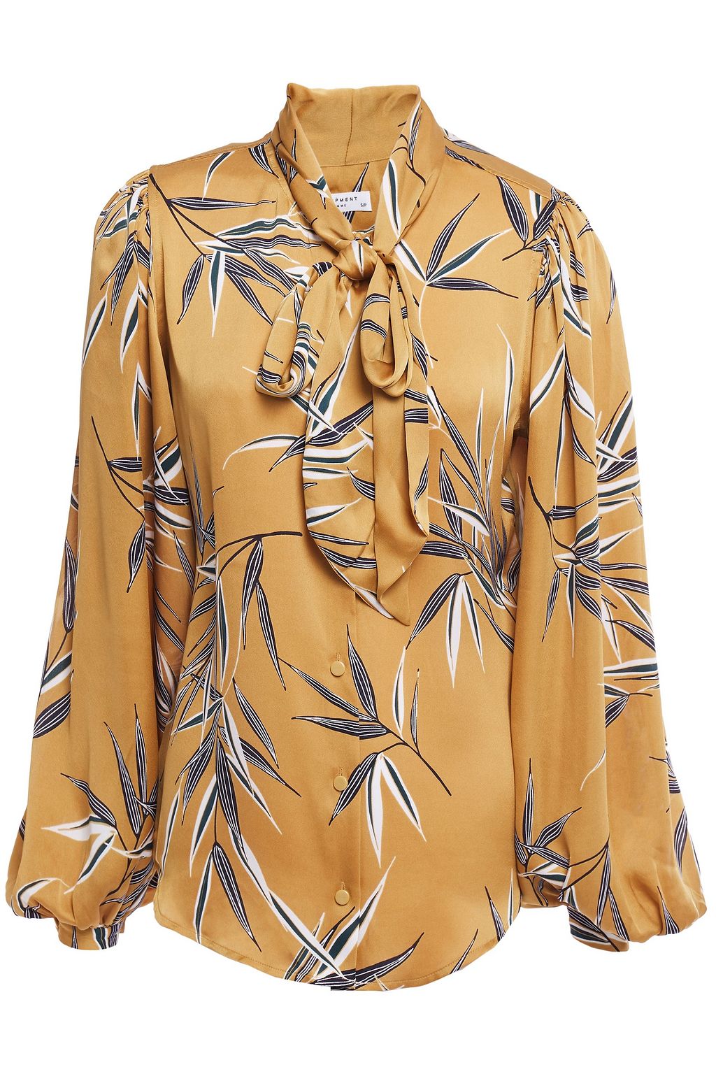 tie neck satin blouse