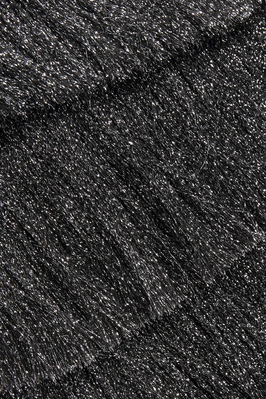 MISSONI Tiered fringed metallic knitted dress