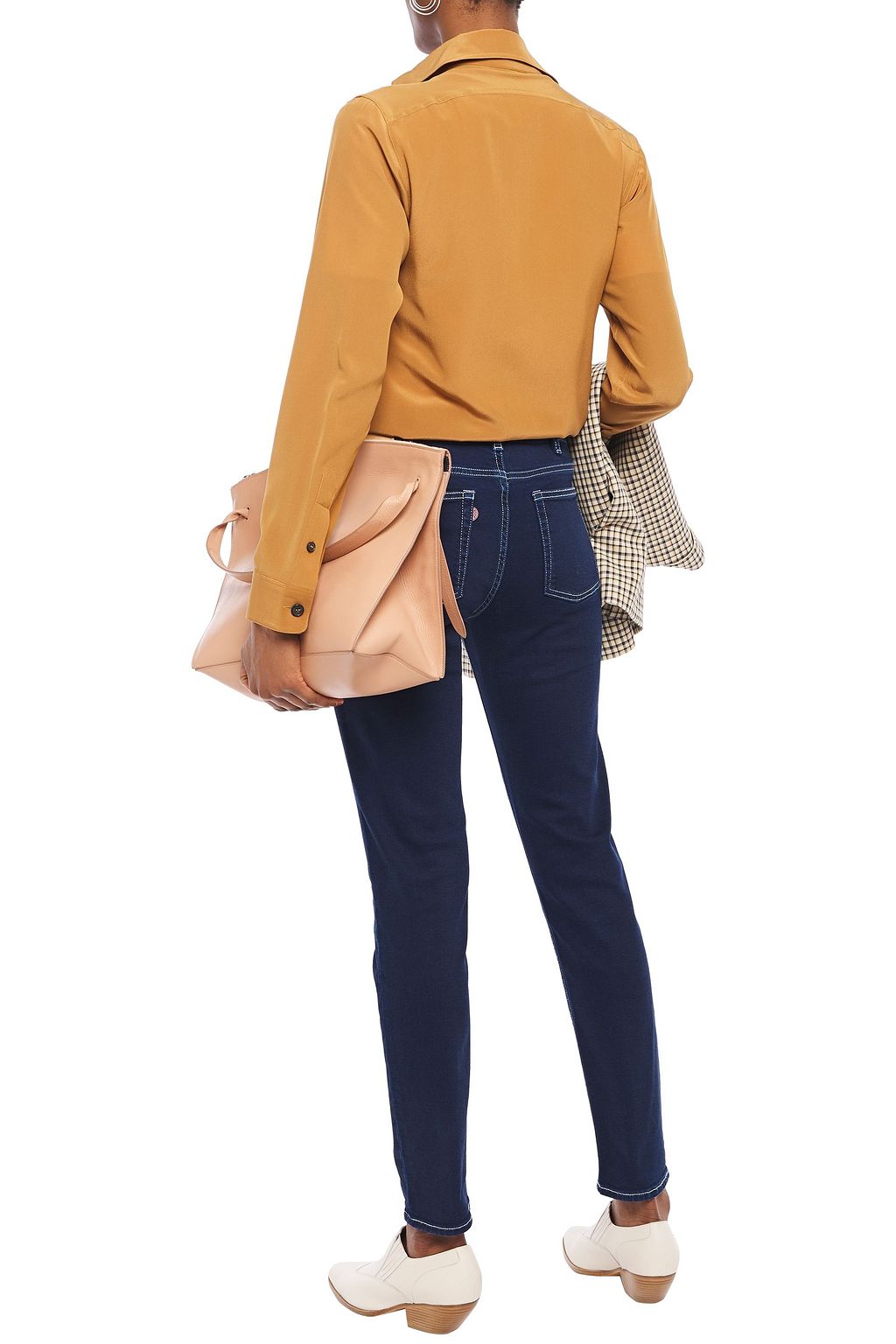 ACNE STUDIOS Climb faded mid-rise skinny jeans
