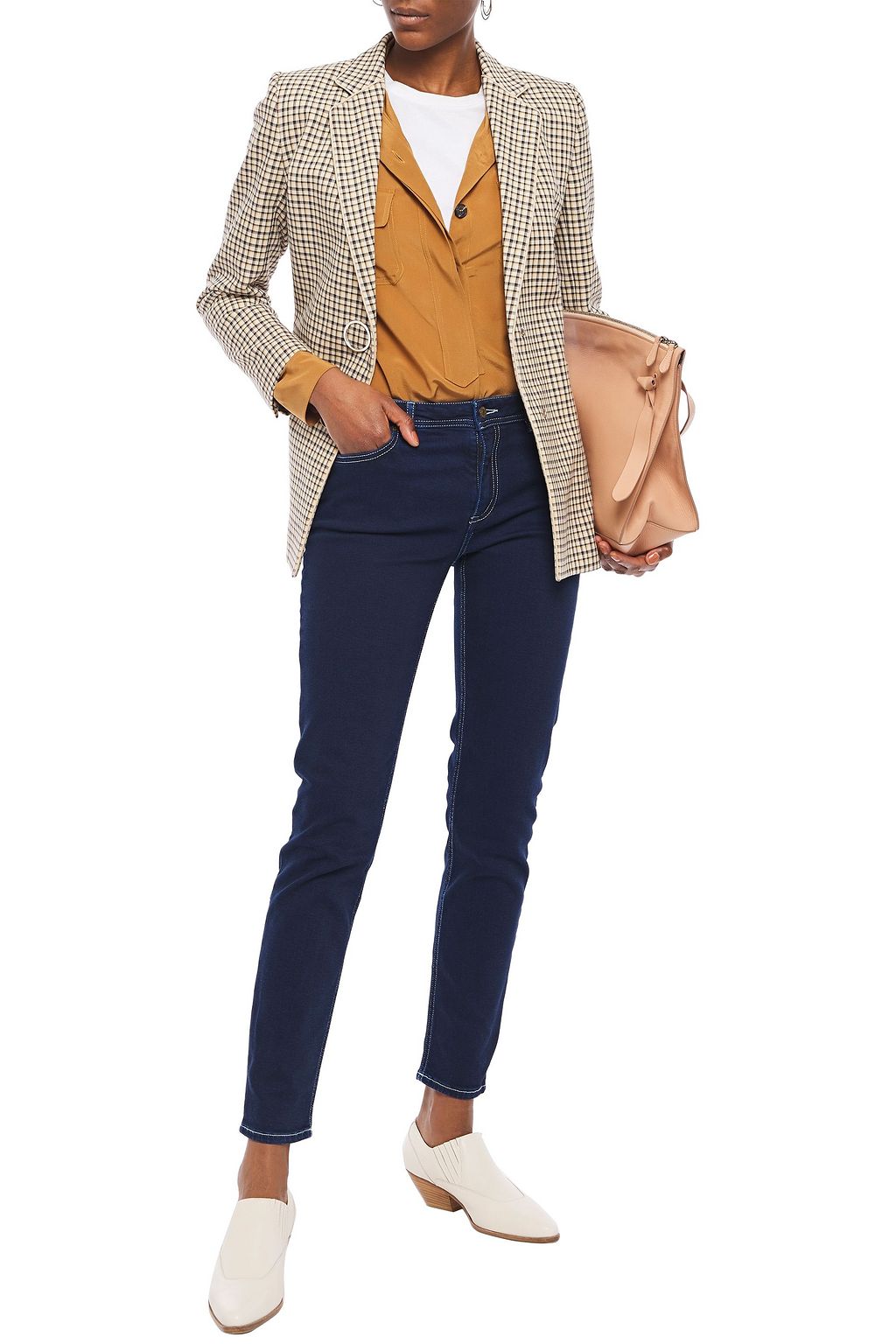 ACNE STUDIOS Climb faded mid-rise skinny jeans