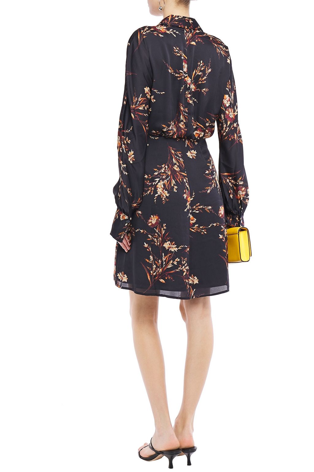 EQUIPMENT Harmon floral-print satin mini wrap dress