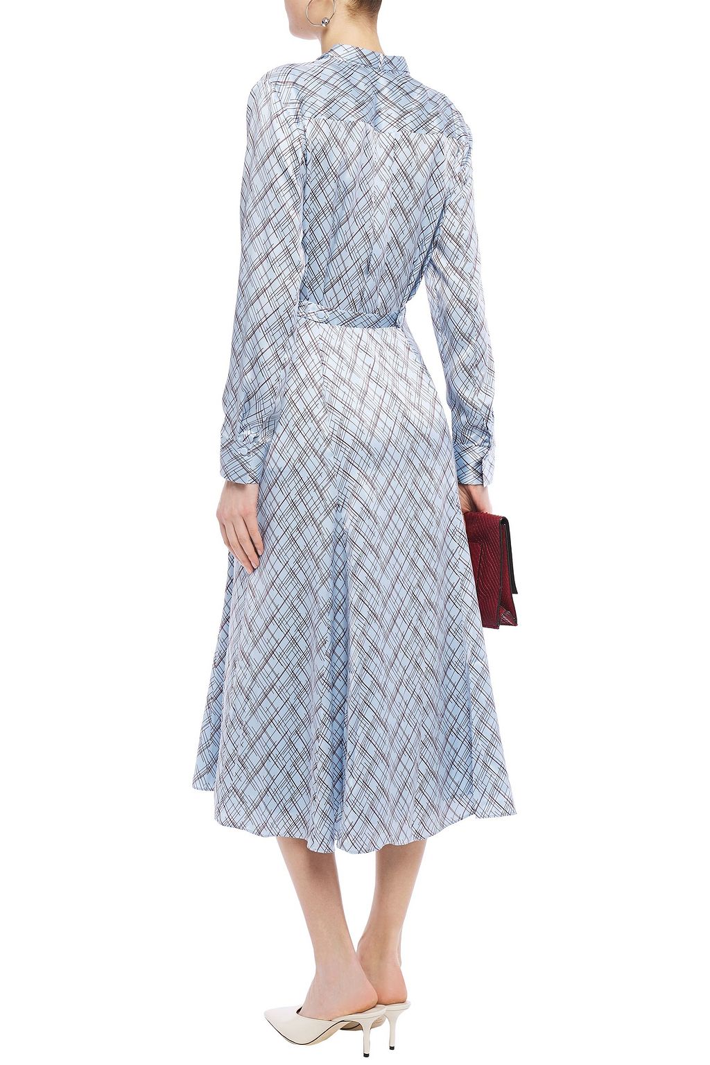 EQUIPMENT Printed silk-charmeuse midi dress