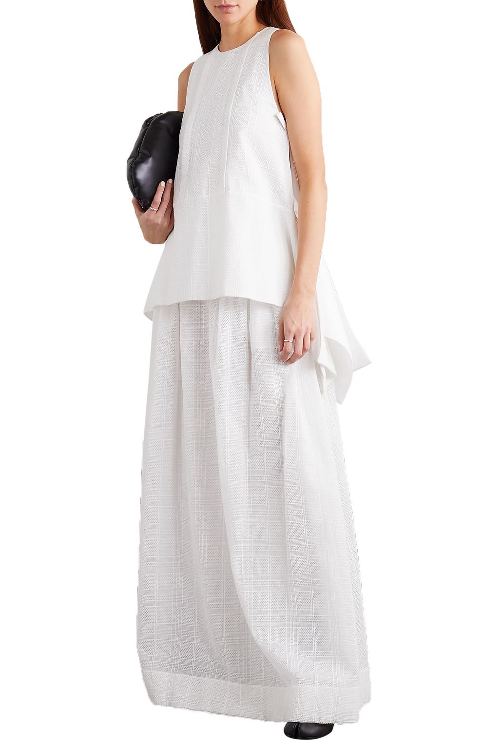 MINJUKIM Crocheted cotton maxi skirt