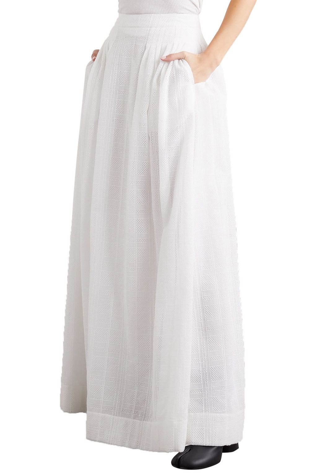 MINJUKIM Crocheted cotton maxi skirt