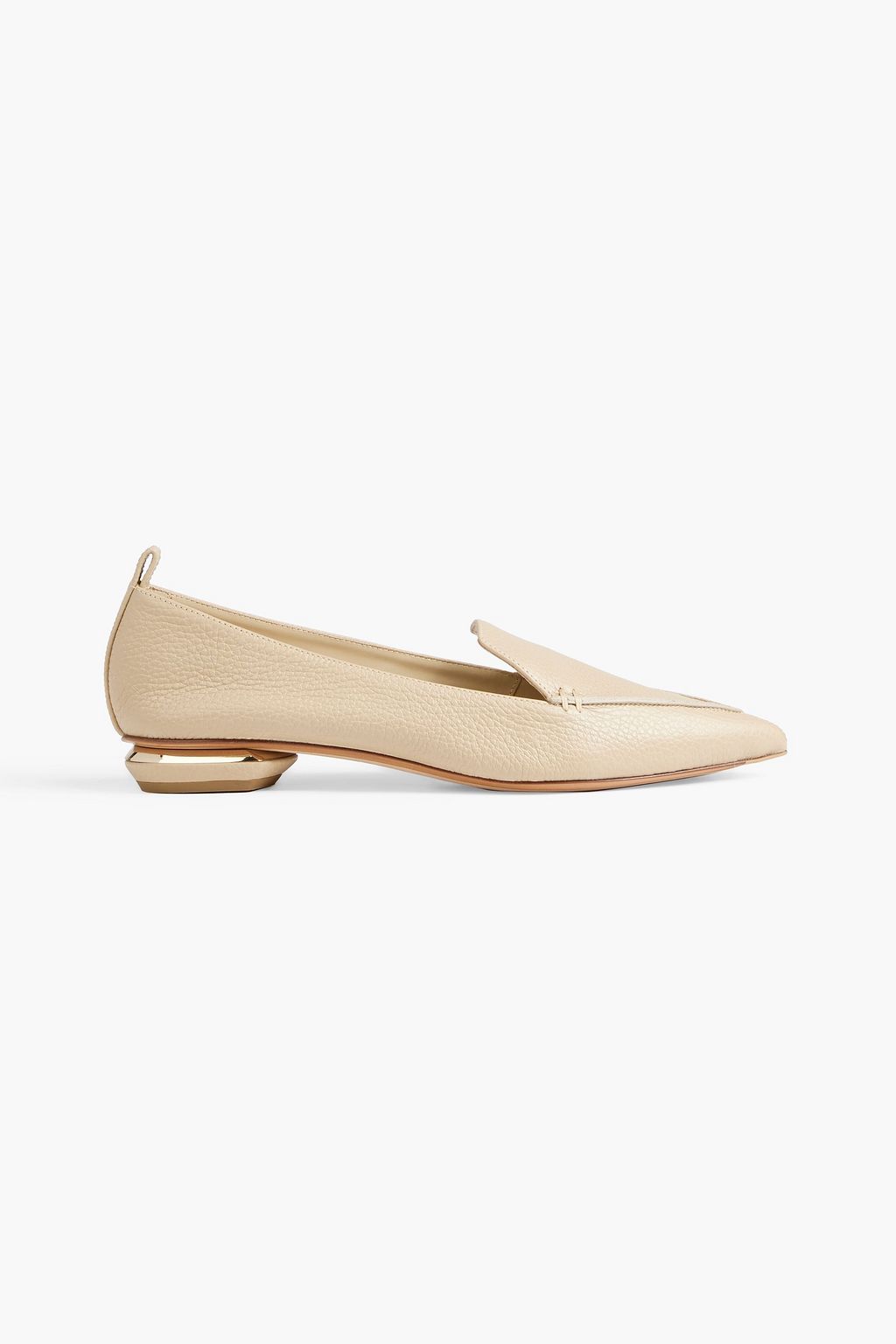 Nicholas Kirkwood Gold Leather Loafers