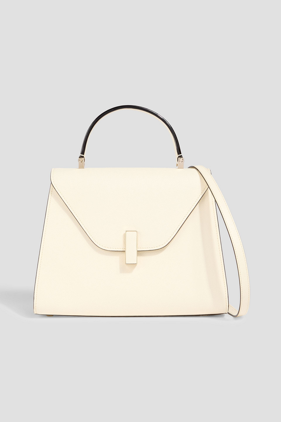 Valextra Iside Pebbled-leather Tote In White