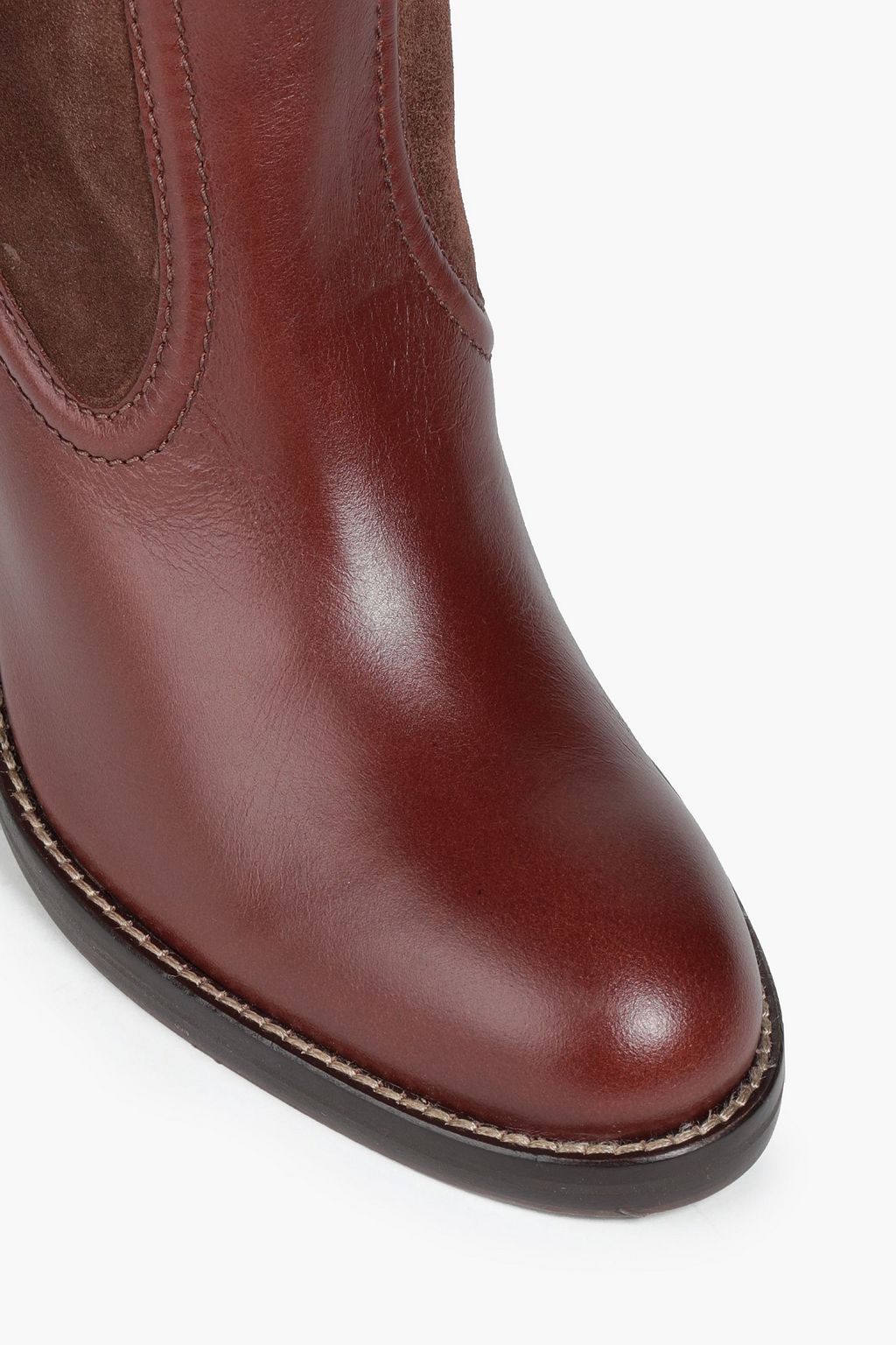 CHLOÉ Leather and suede knee boots