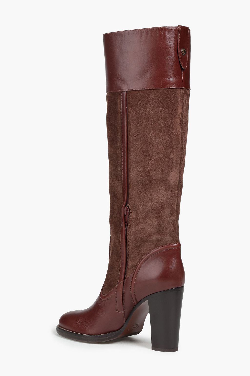 CHLOÉ Leather and suede knee boots