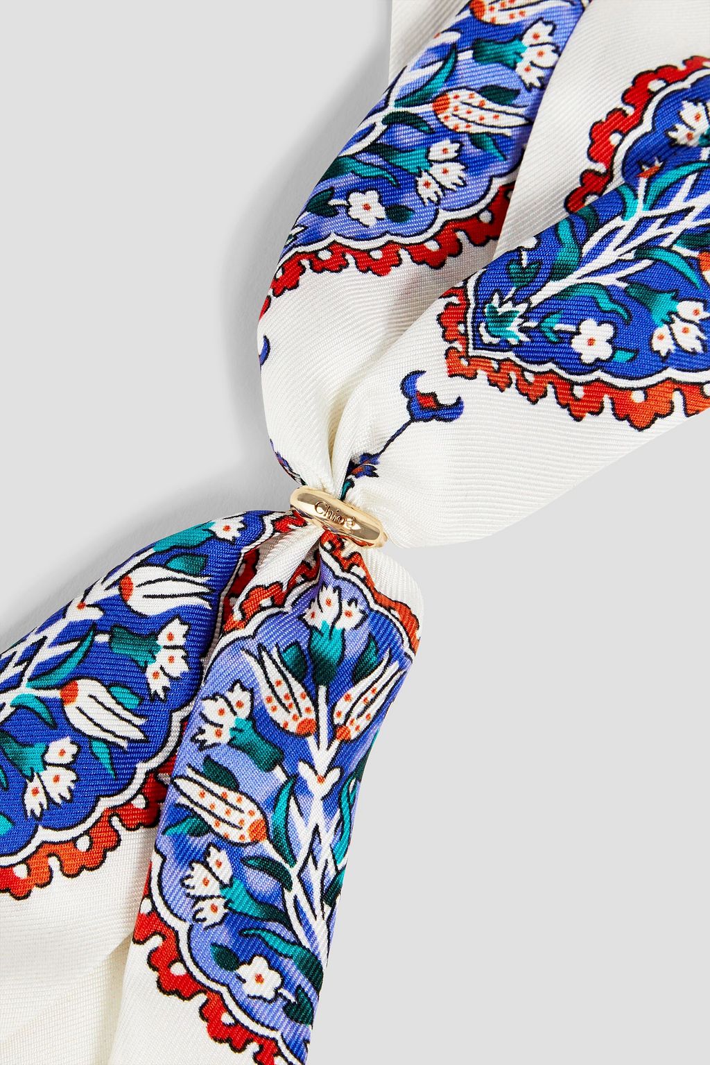 CHLOÉ Printed silk-twill sunglasses charm