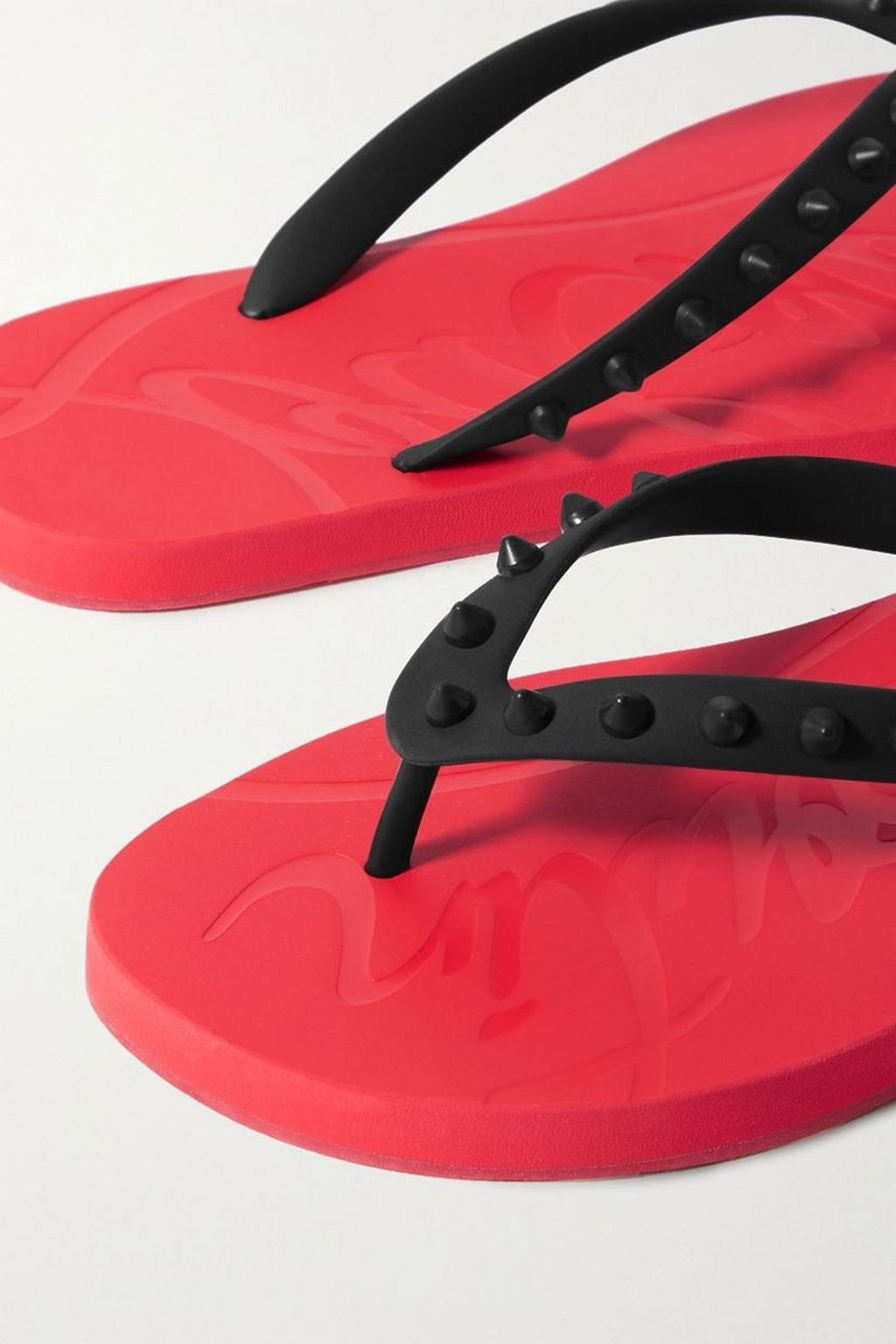 CHRISTIAN LOUBOUTIN Donna spiked rubber flip flops