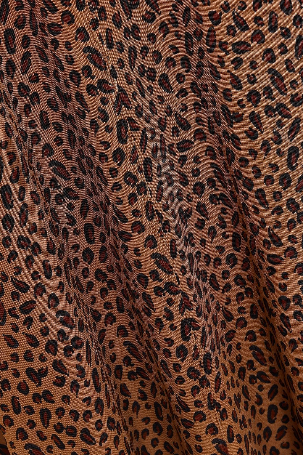 ROSETTA GETTY Cowl leopard-print jersey midi dress
