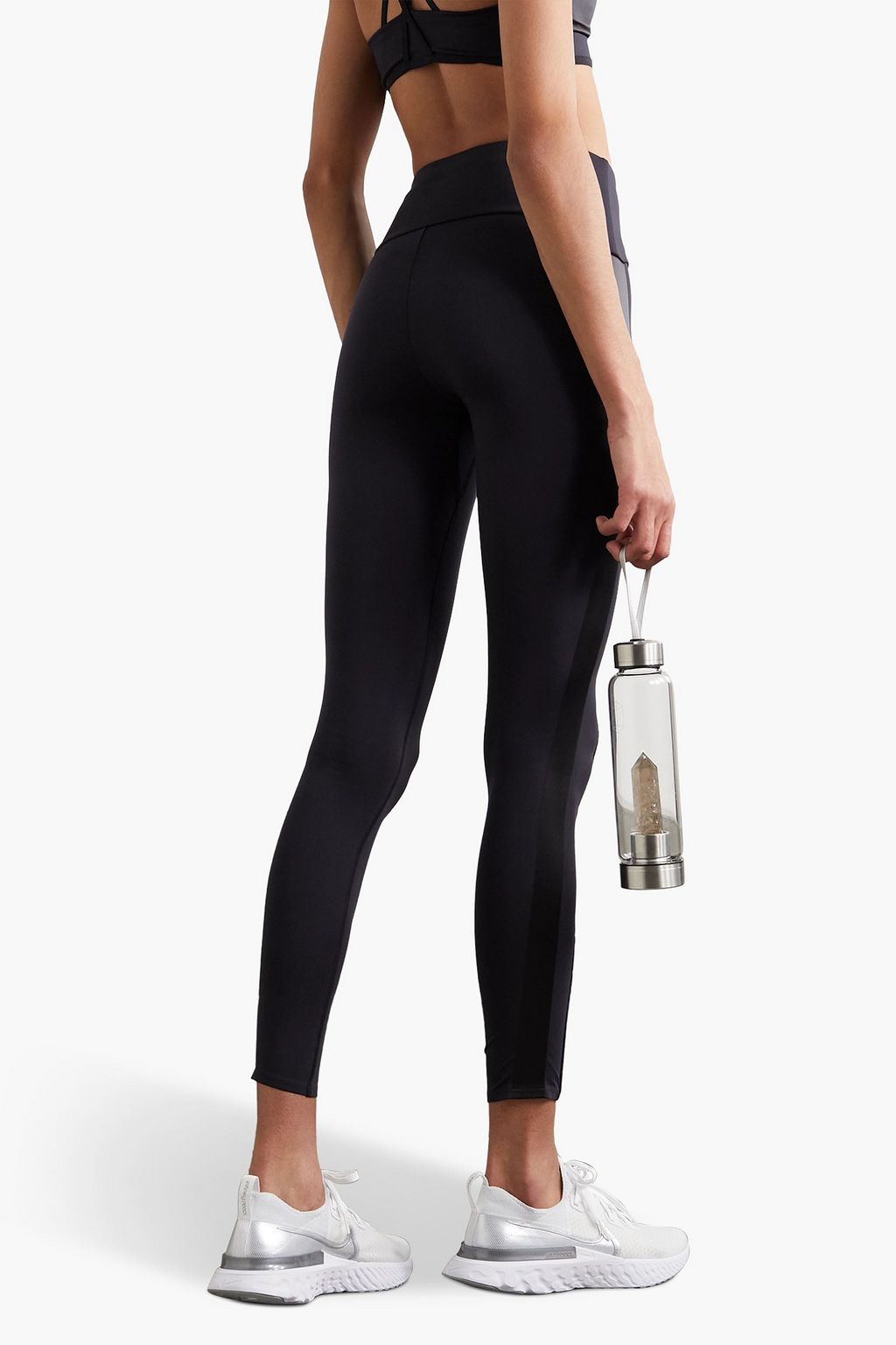VAARA Nica satin-trimmed stretch leggings