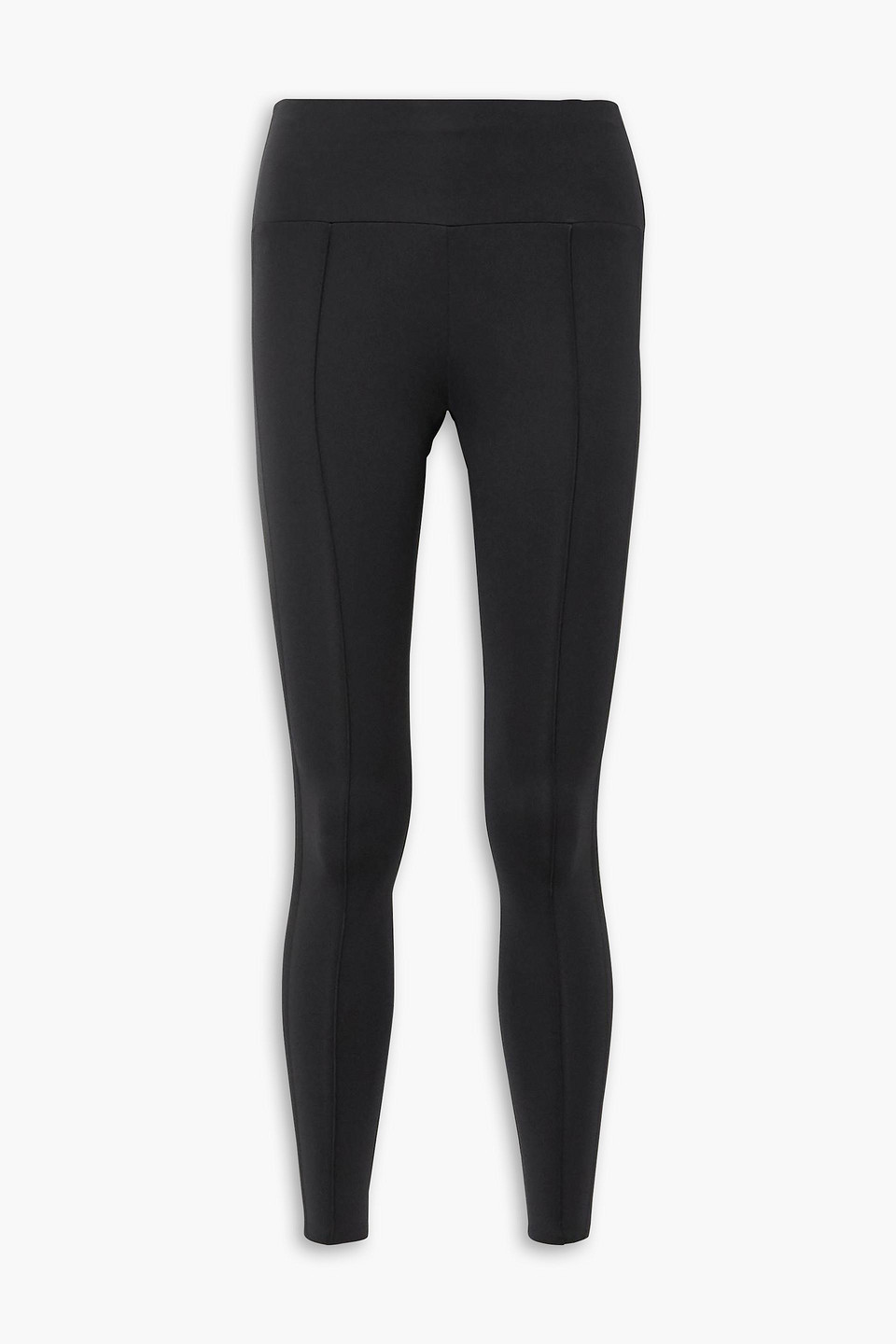 Nica satin-trimmed stretch leggings