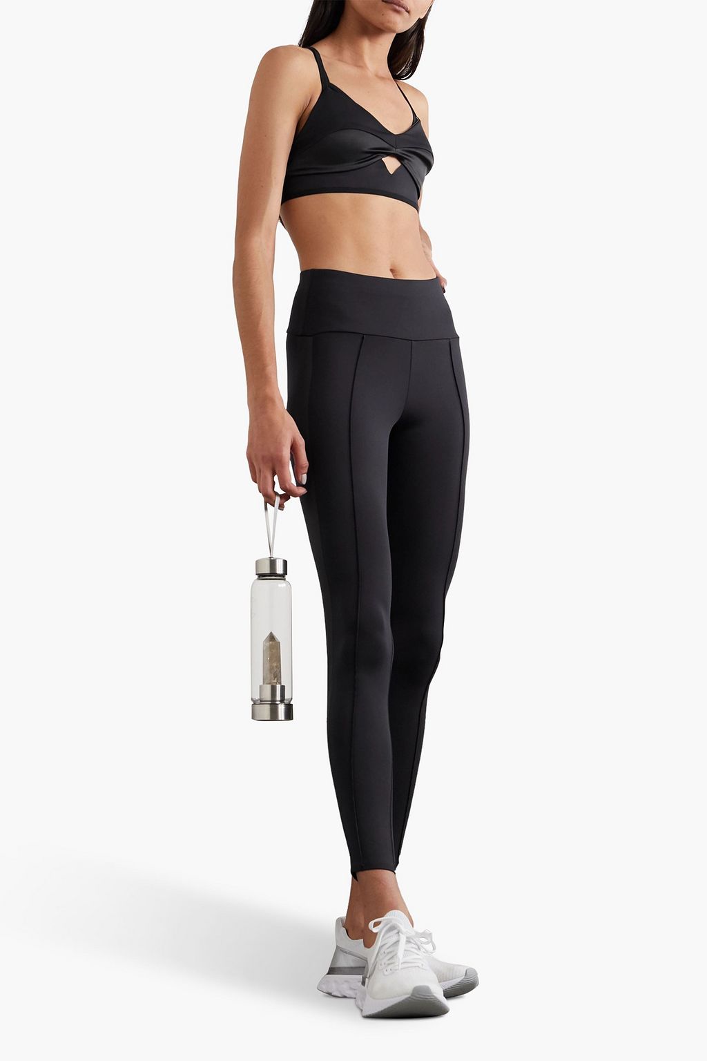 VAARA Nica satin-trimmed stretch leggings