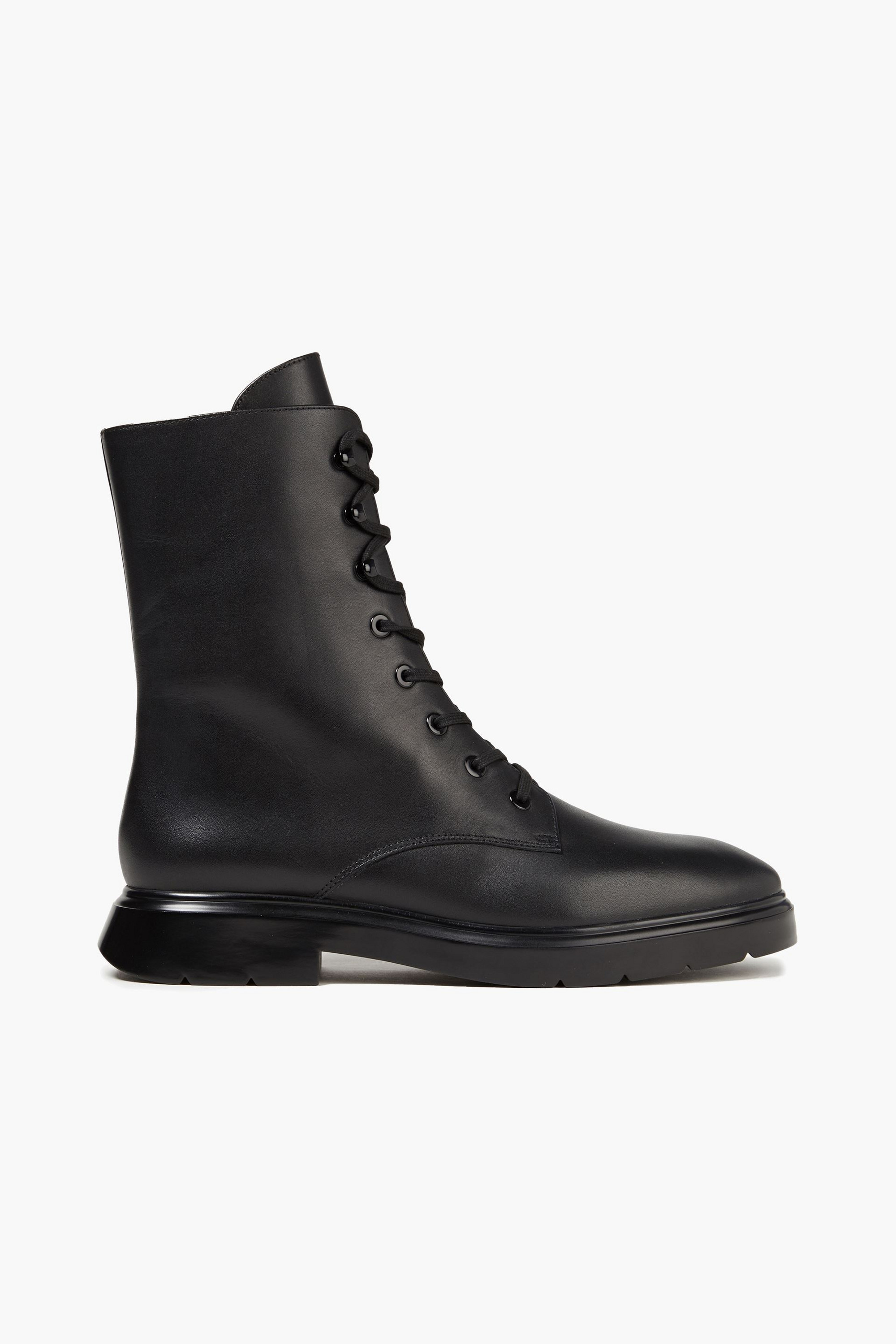 Stuart Weitzman Mckenzee leather combat boots