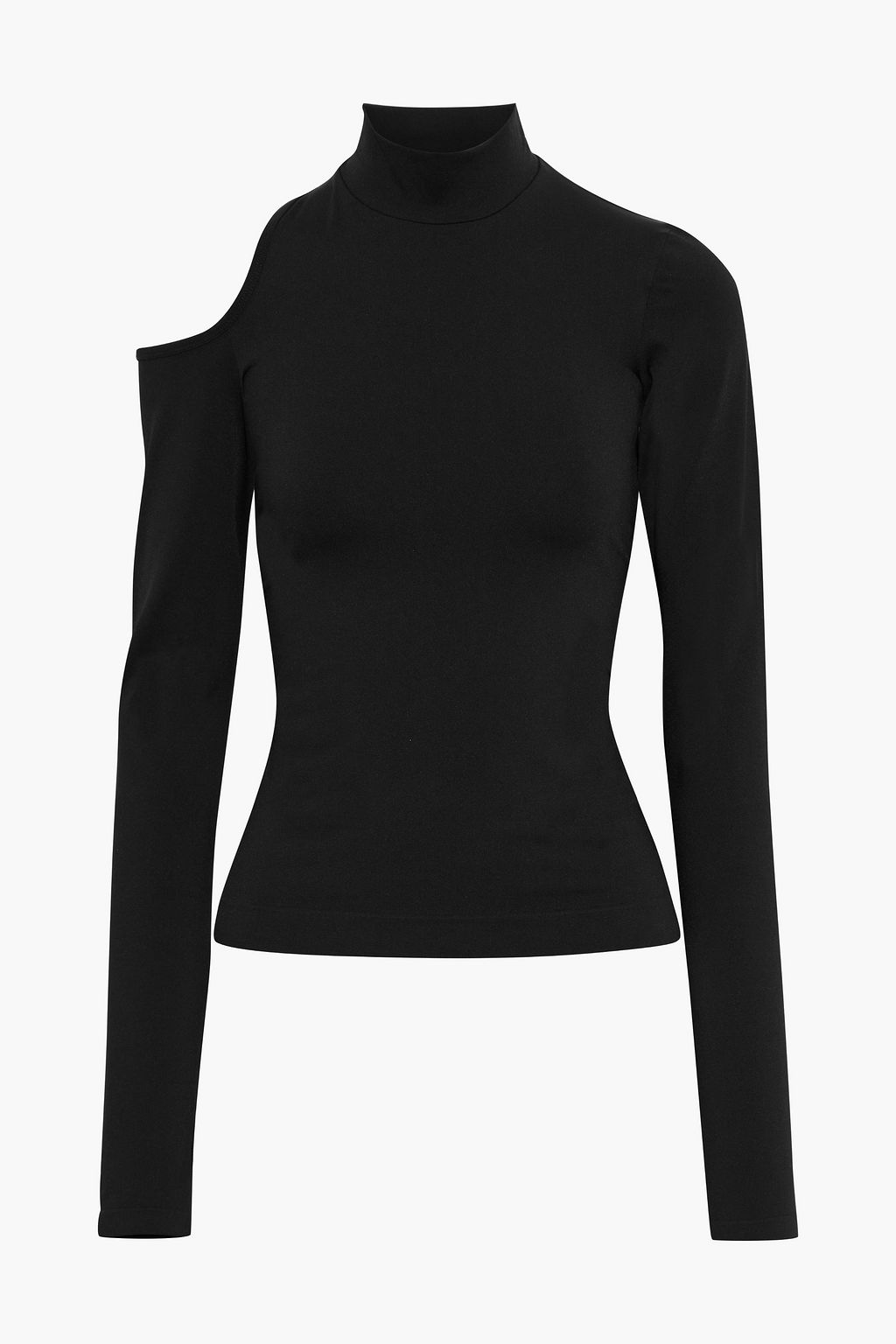 helmut lang shoulder cutout turtleneck