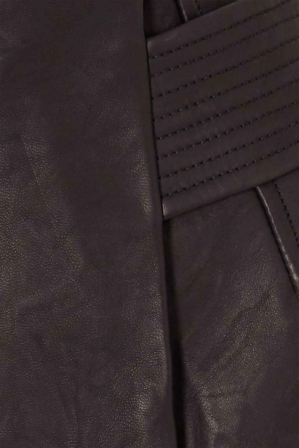 VERONICA BEARD Delilah asymmetric wrap-effect leather skirt