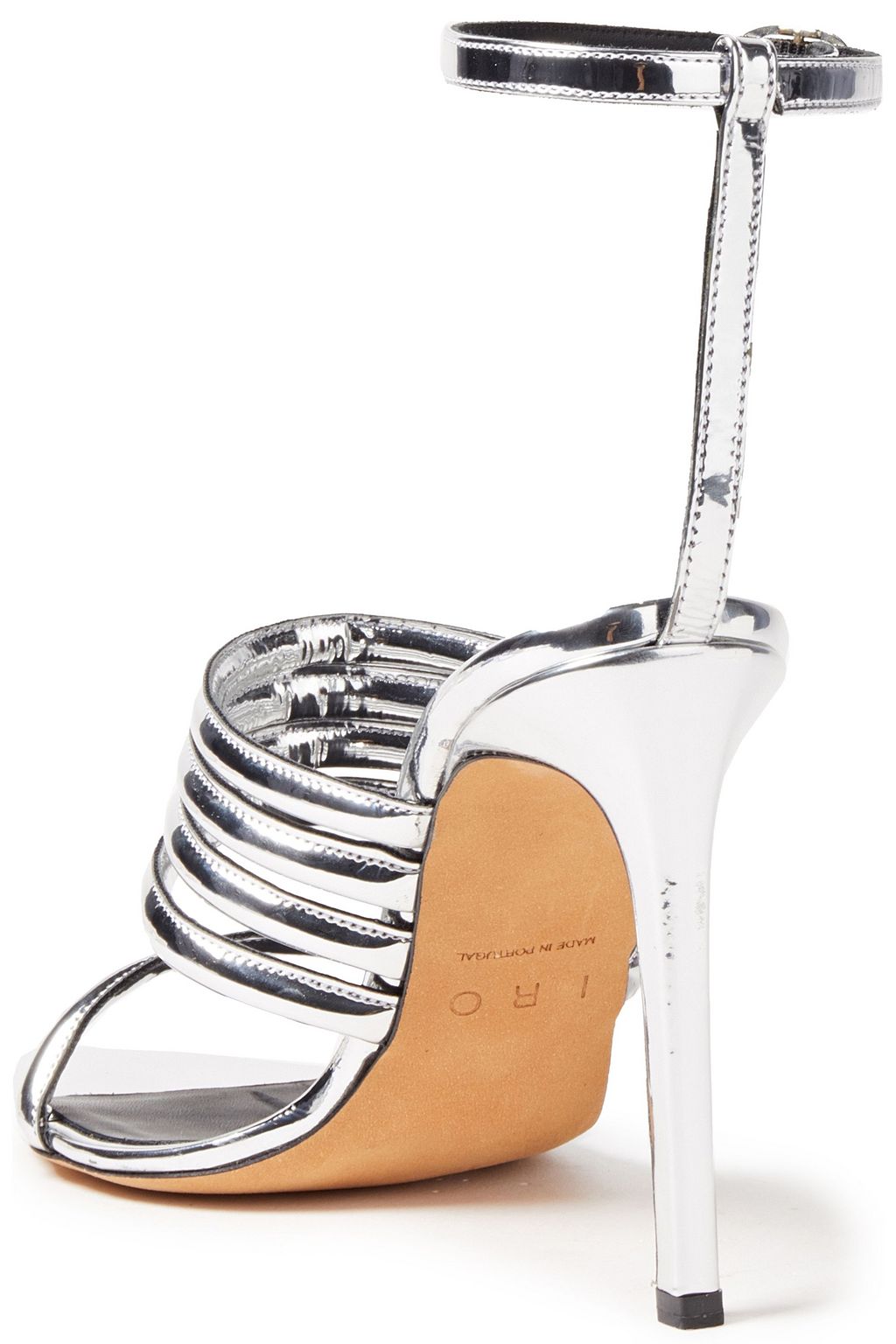 IRO Liv mirrored-leather sandals