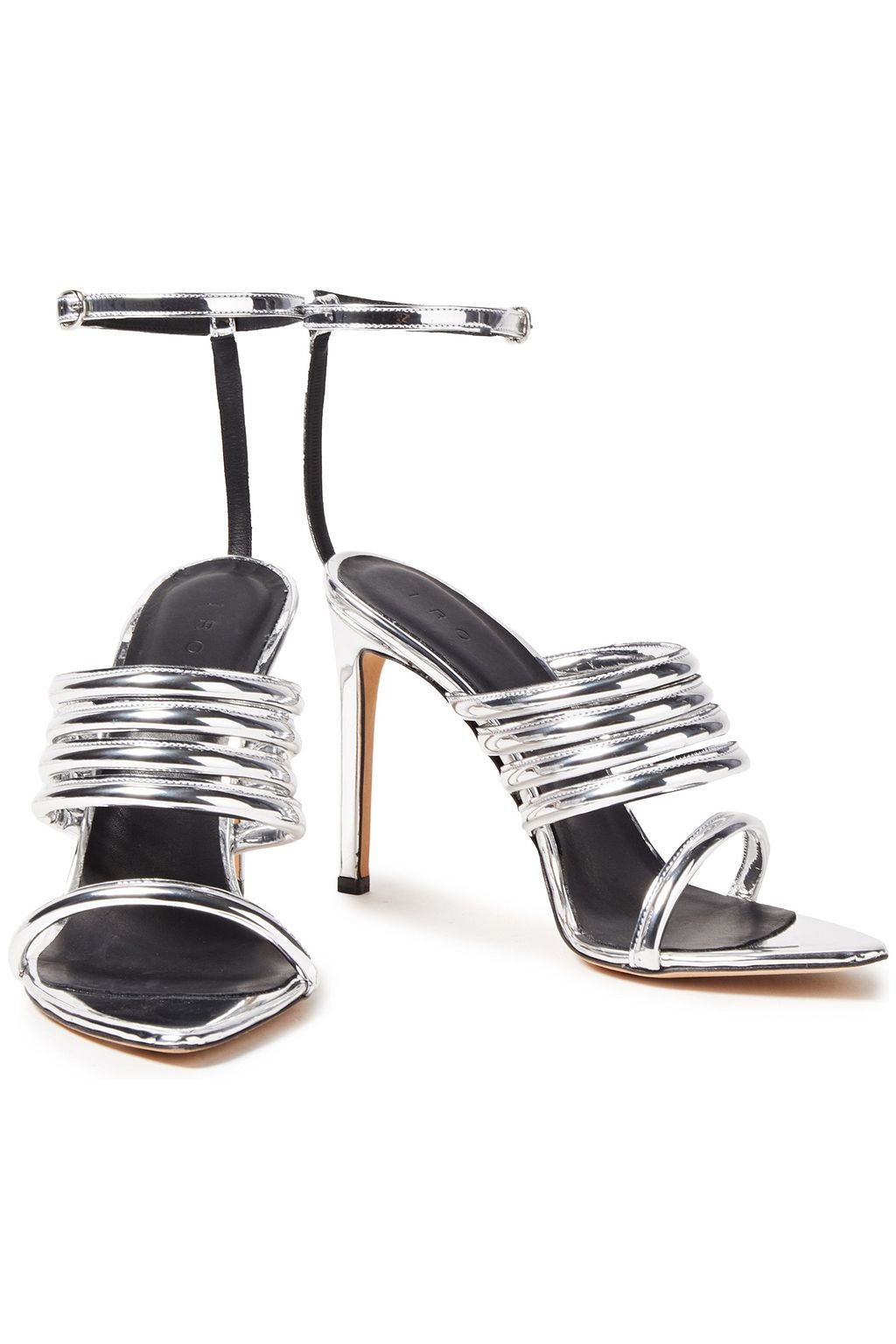 IRO Liv mirrored-leather sandals