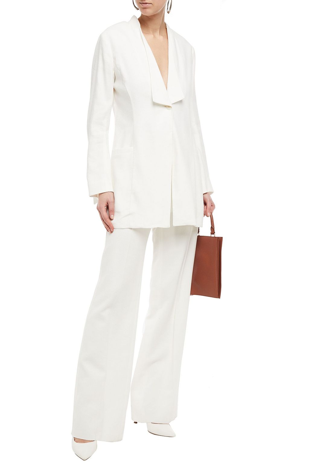 GENTRYPORTOFINO Slub linen-blend blazer