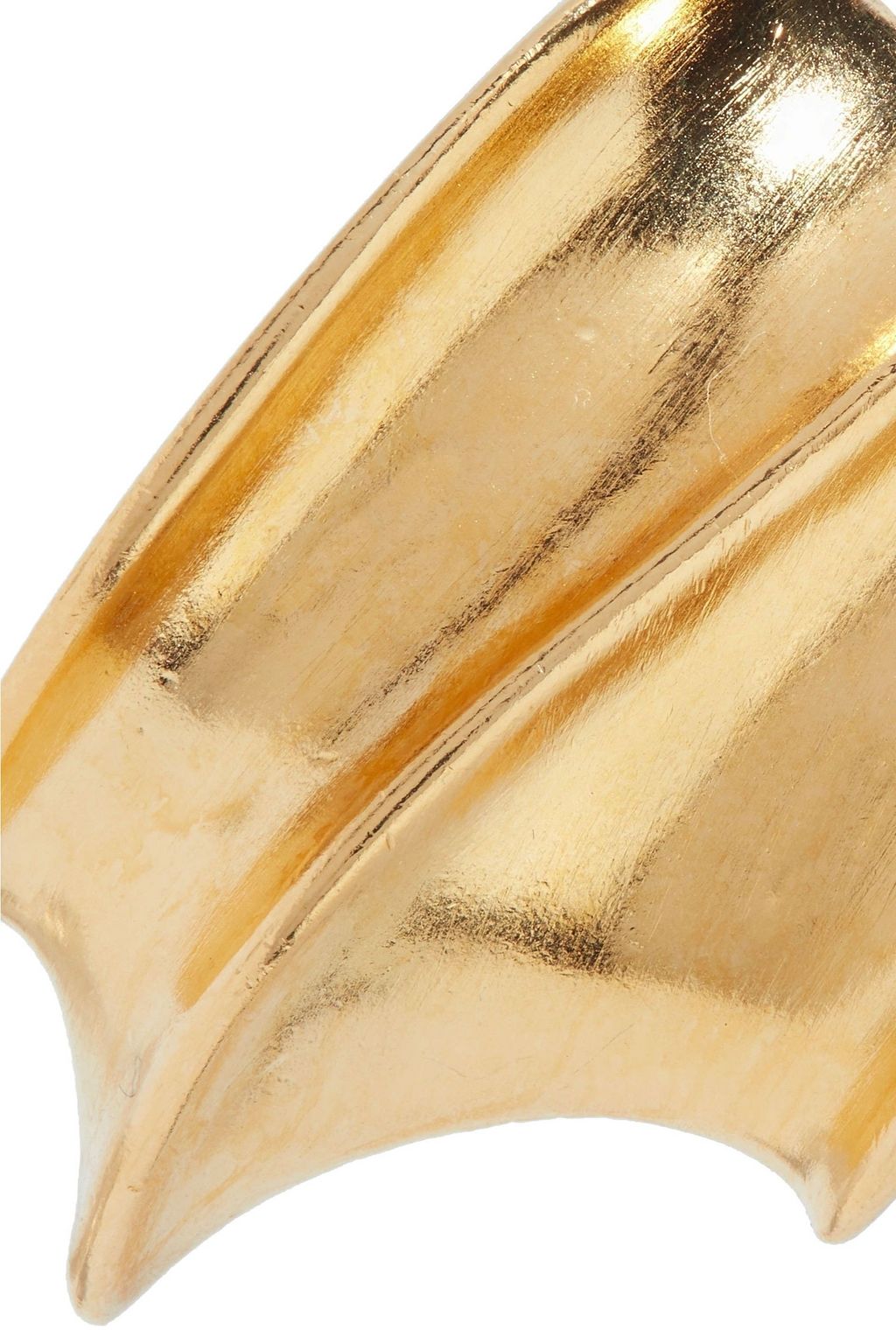 BEN-AMUN 24-karat gold-plated clip earrings