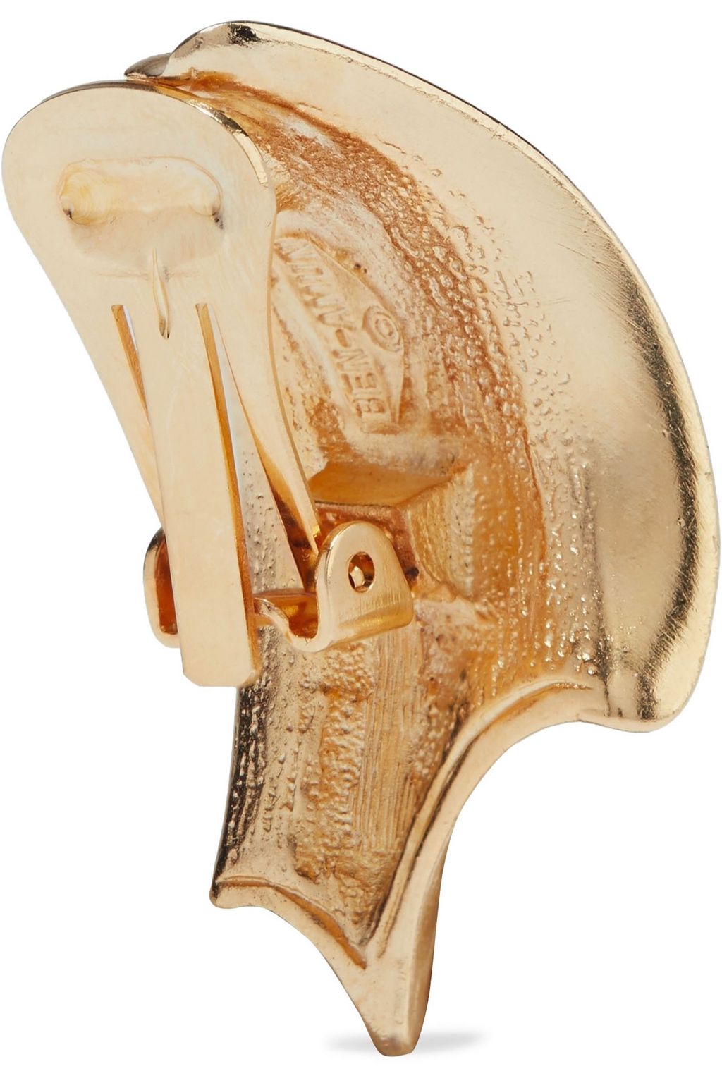 BEN-AMUN 24-karat gold-plated clip earrings