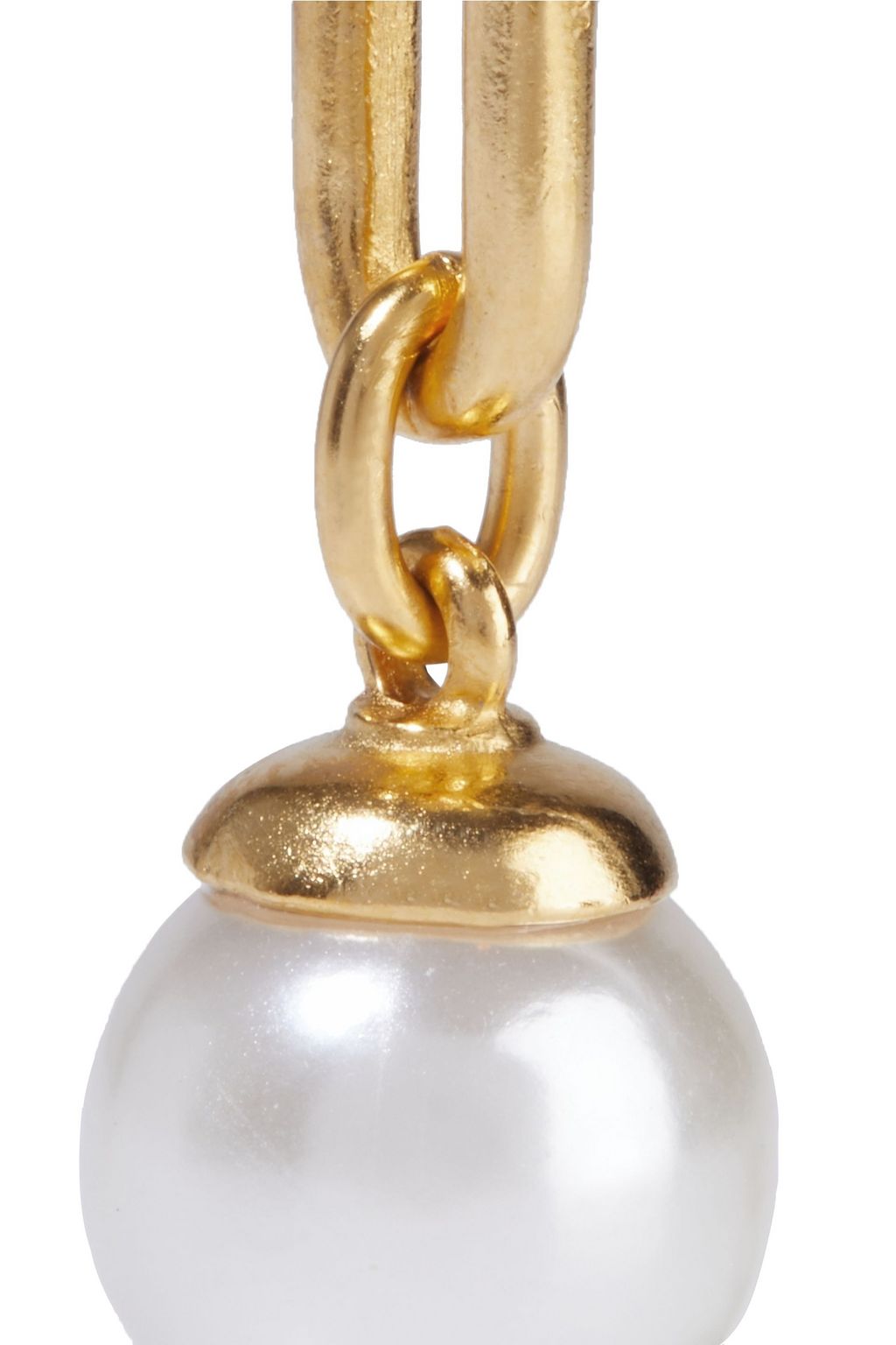 BEN-AMUN 24-karat gold-plated faux pearl earrings