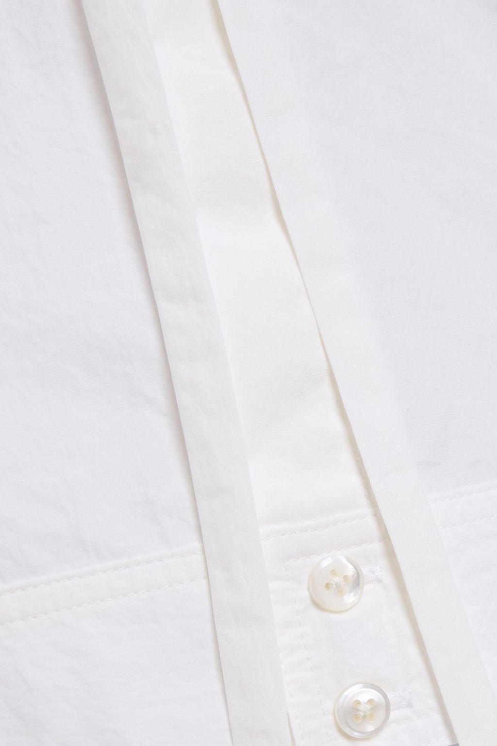 DEVEAUX Crinkled-shell blouse