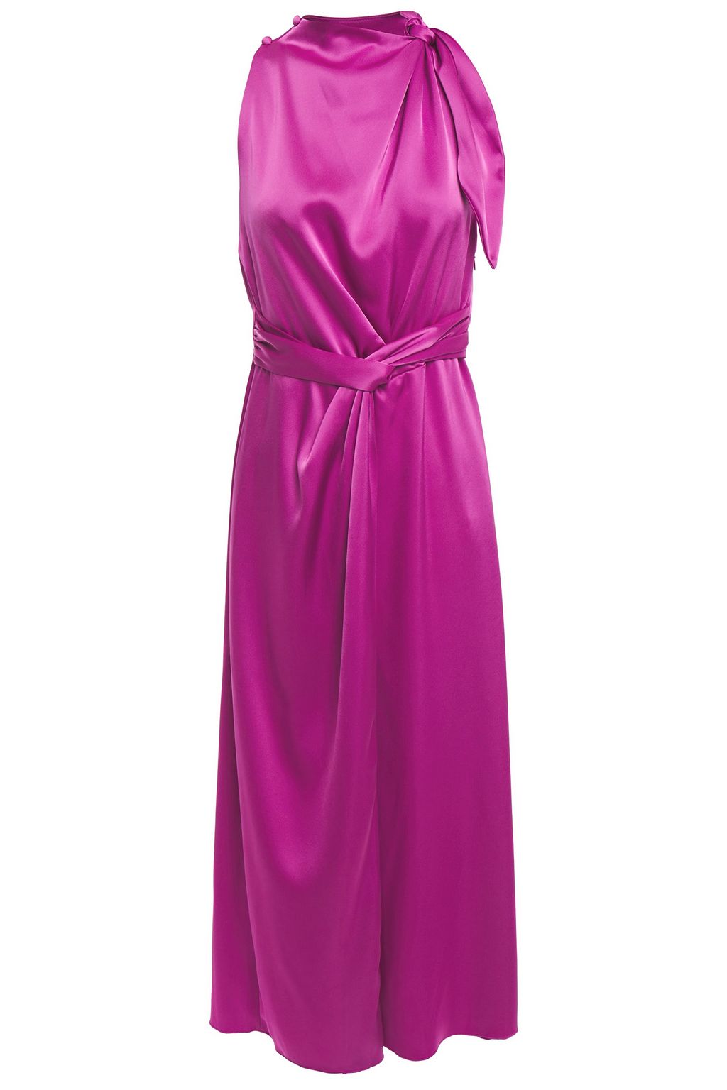 nanushka kalila satin midi dress