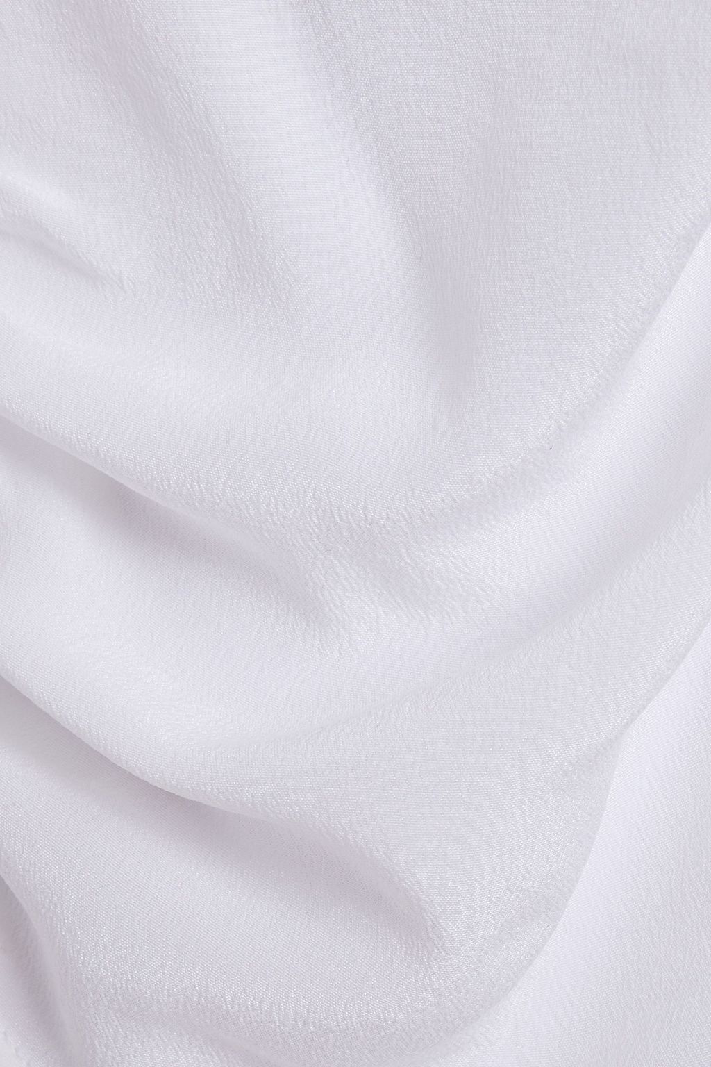 SANDRO Antonin gathered guipure lace-paneled silk crepe de chine blouse