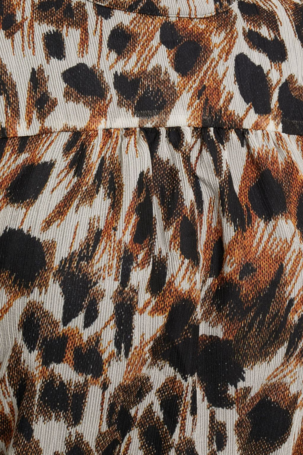 NANUSHKA Marjan open-back leopard-print plissé-chiffon blouse