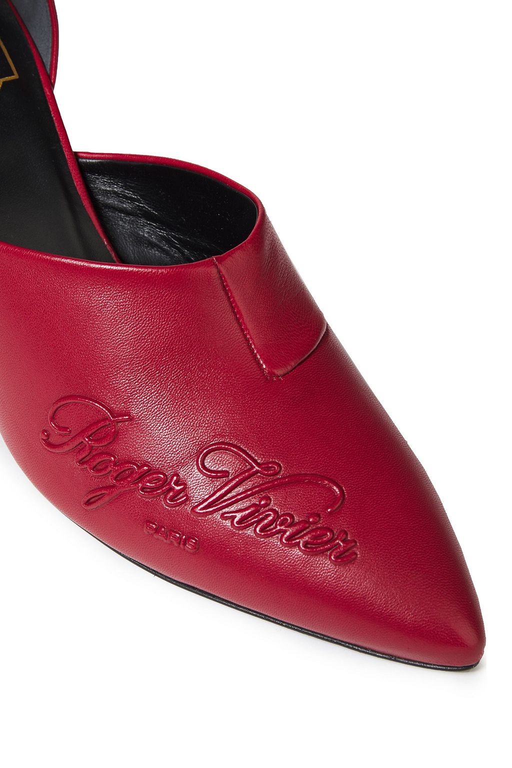 ROGER VIVIER Logo-embossed leather pumps
