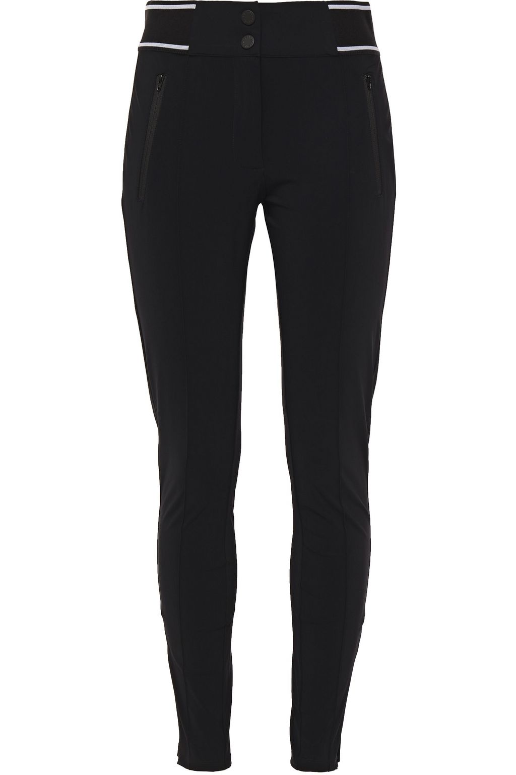 skinny leg black trousers