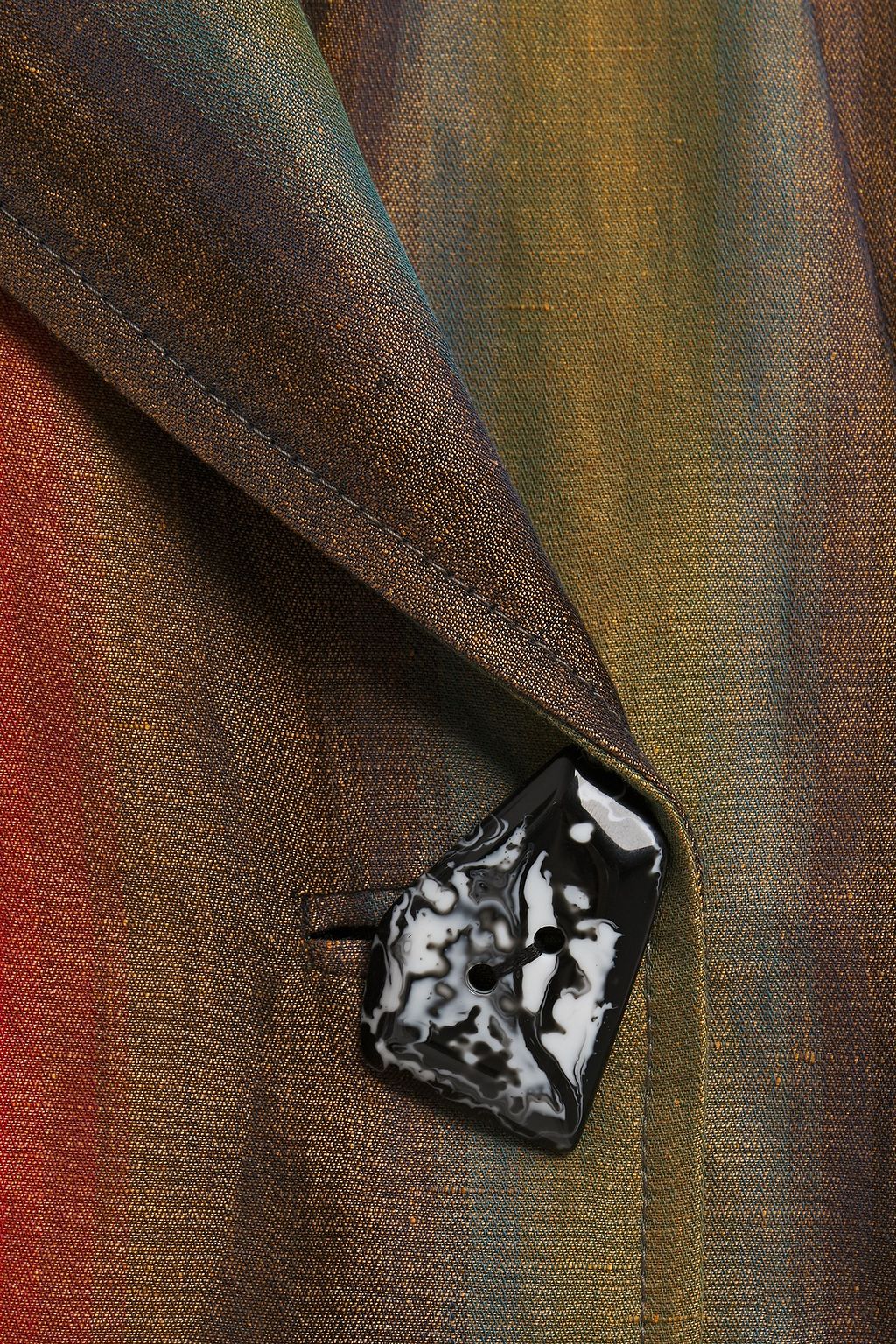MISSONI Iridescent-effect striped linen-blend twill jacket