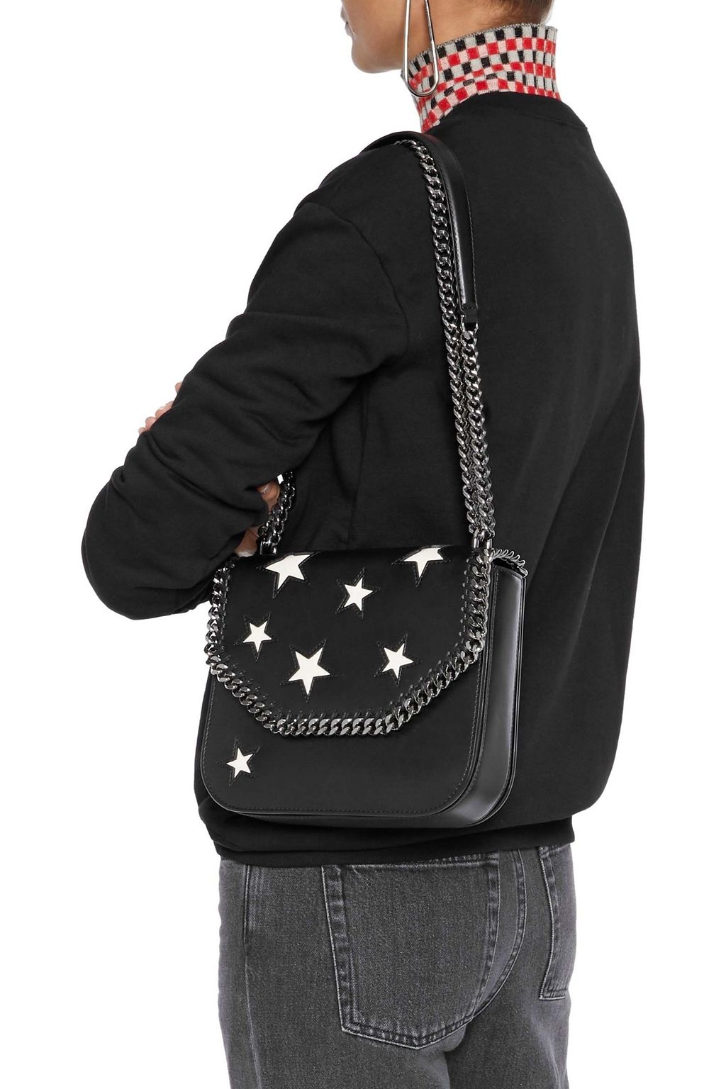 STELLA MCCARTNEY Falabella Box cutout faux leather shoulder bag
