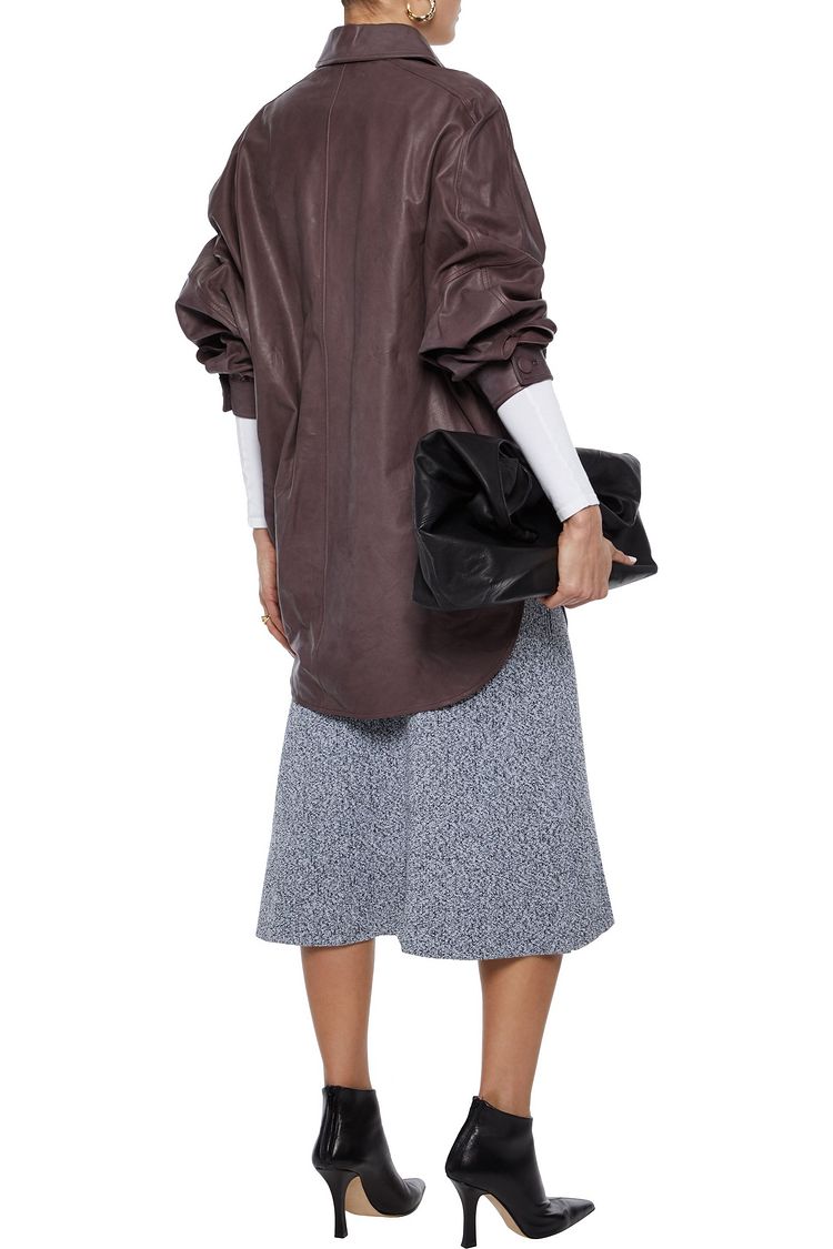 Chocolate Mercier oversized leather jacket | Sale up to 70% off | THE OUTNET | A.L.C. | THE OUTNET