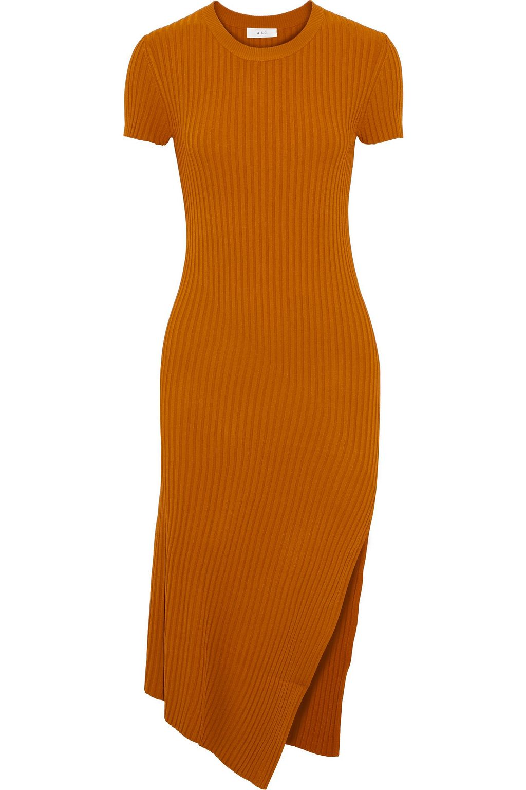 ribbed orange dress