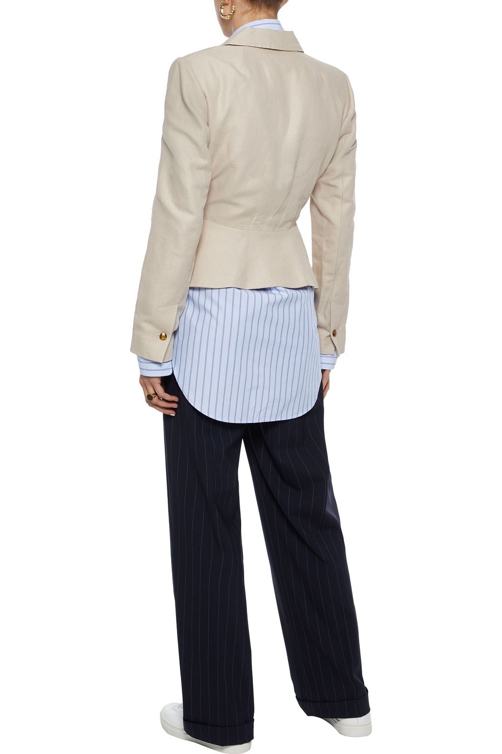 A.L.C. Fremont linen and cotton-blend twill peplum blazer
