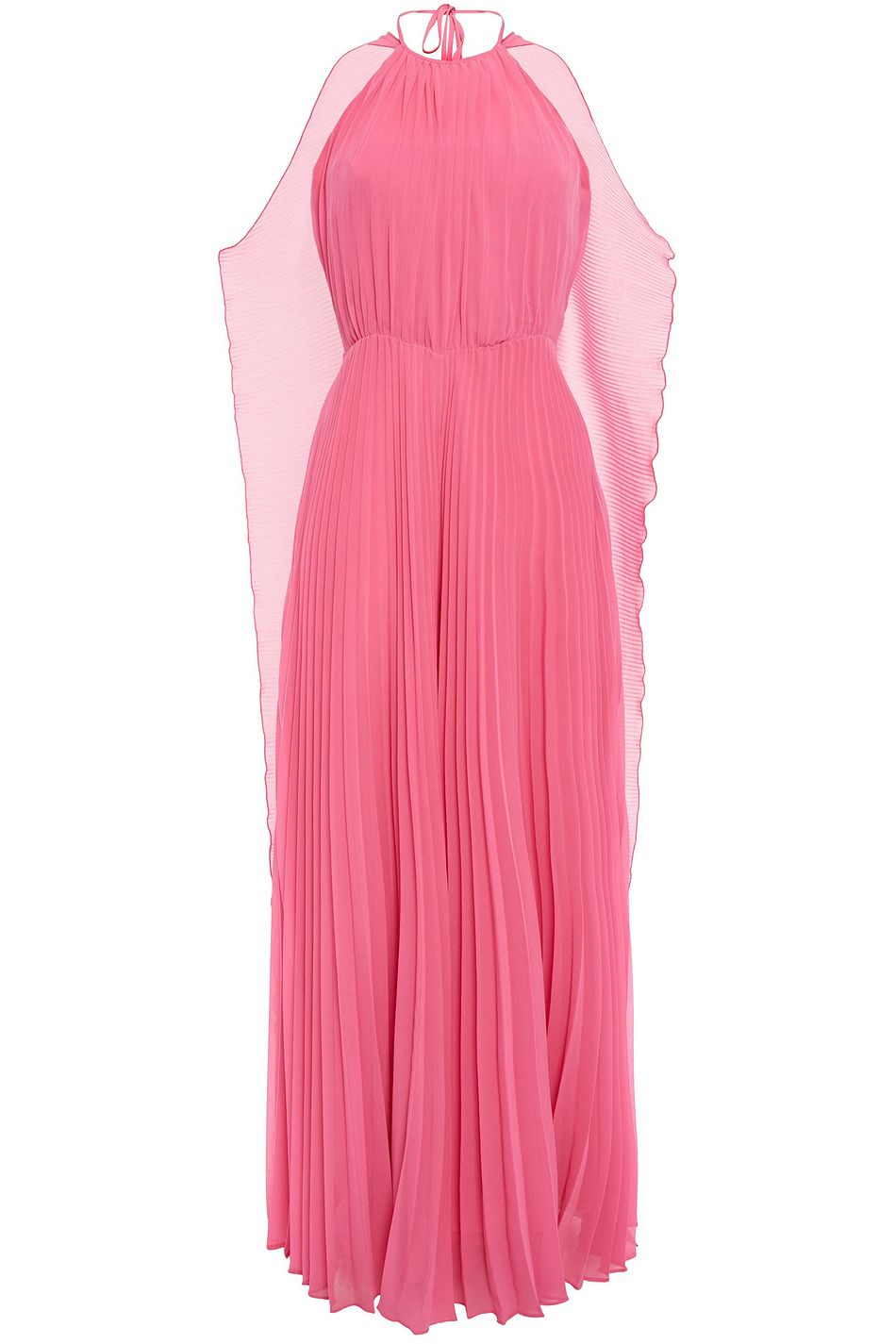 pleated chiffon jumpsuit