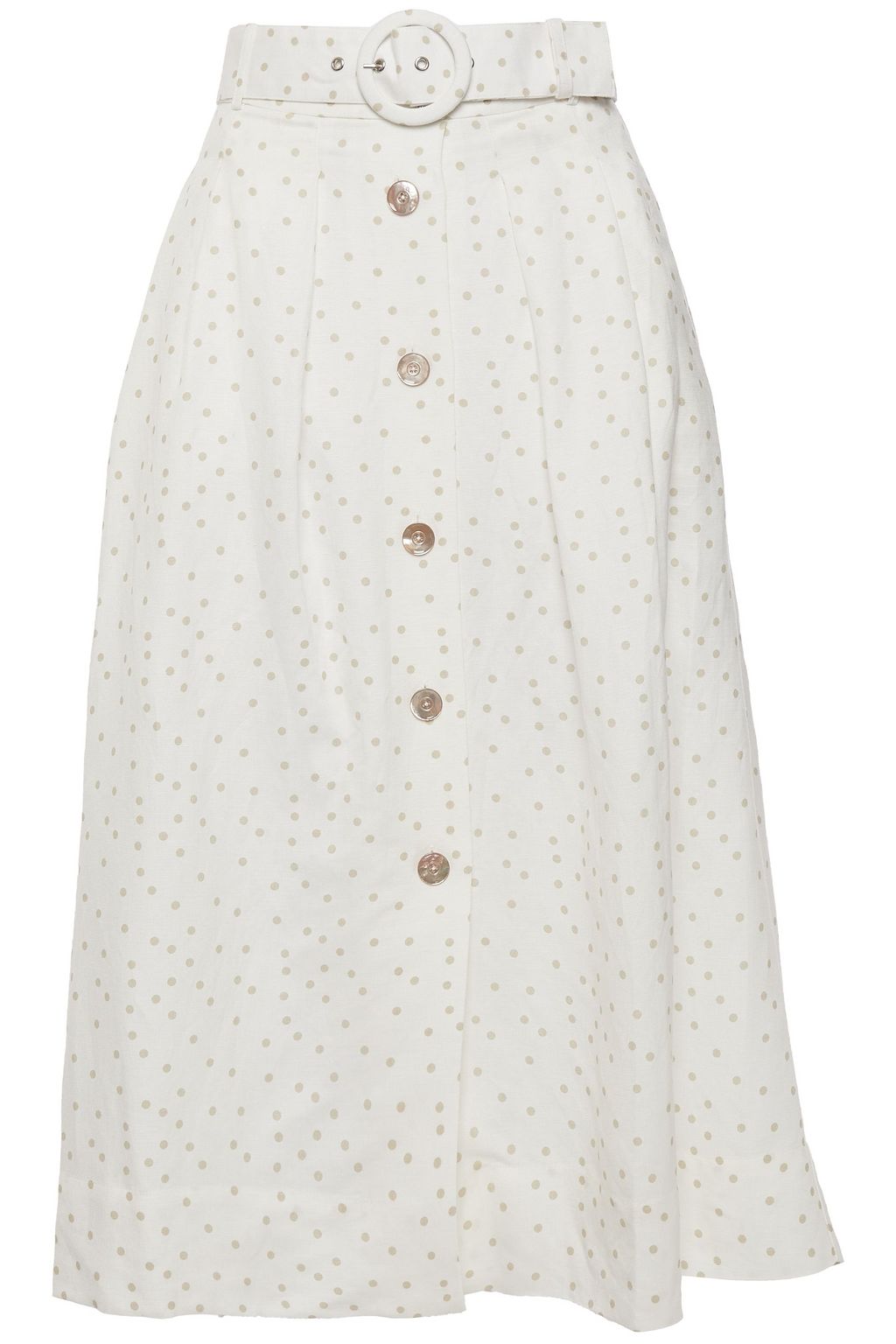 linen blend midi skirt