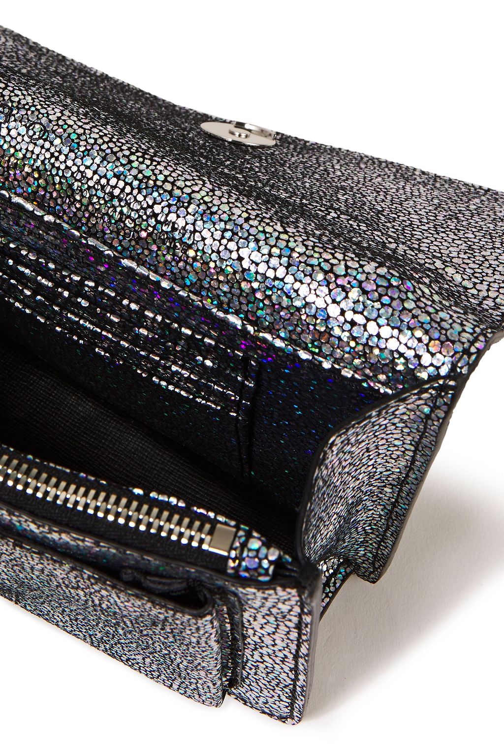 IRO Venice holographic suede shoulder bag